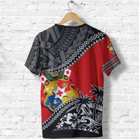Tonga T Shirt Tonga Coat of Arms Fall In The Wave - Polynesian Pride