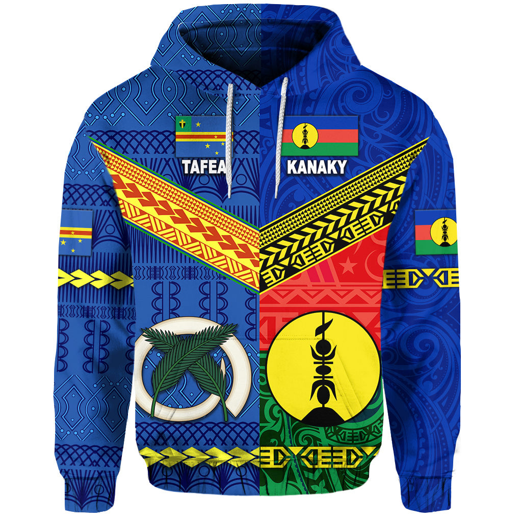Custom Vanuatu Tafea Province and Kanaky New Caledonia Hoodie Together, Custom Text and Number LT8 - Polynesian Pride