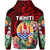 Custom Tahiti Zip Hoodie French Polynesia Simple Vibes Red LT8 - Polynesian Pride