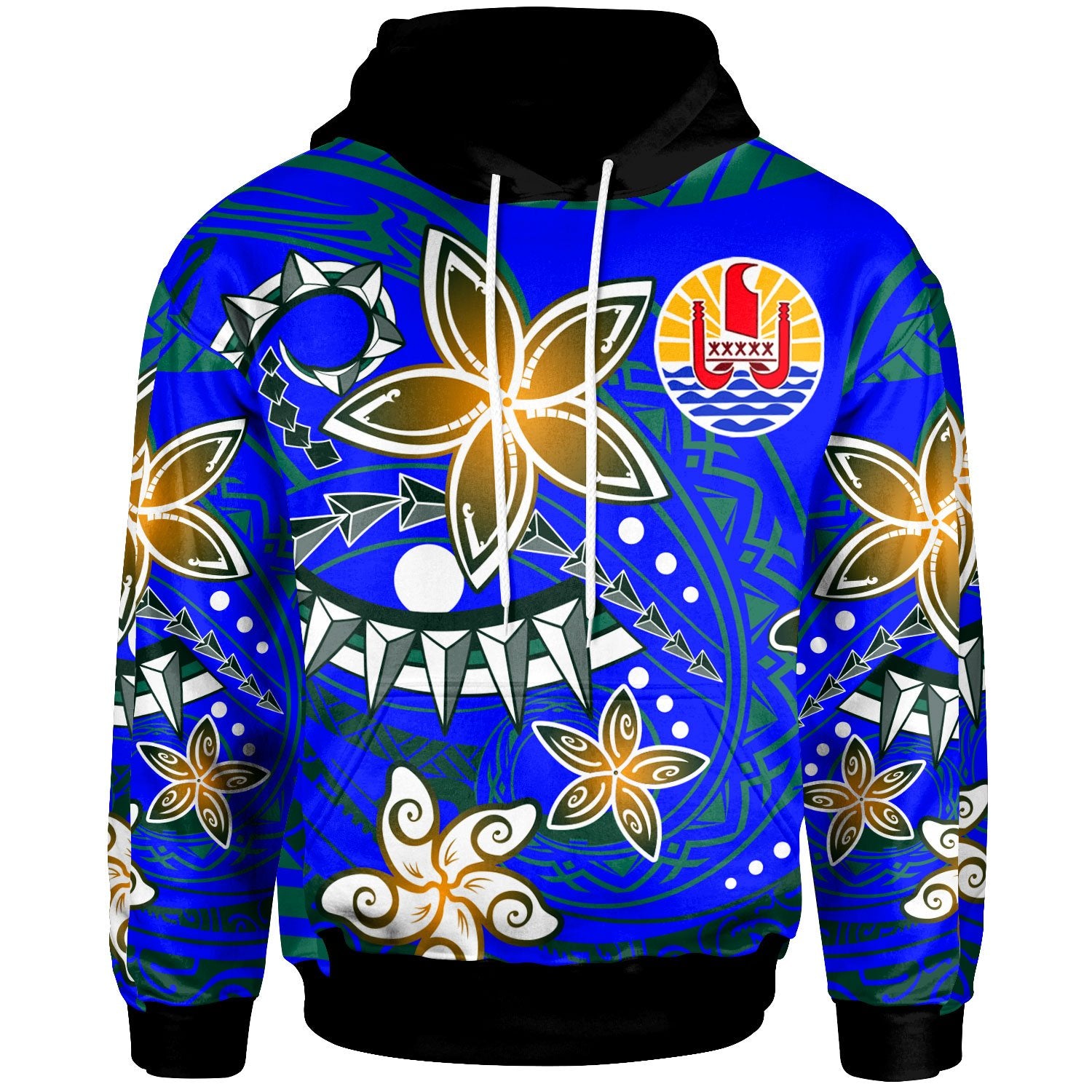 Tahiti Hoodie Spring Style Unisex White - Polynesian Pride