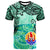 Tahiti T Shirt Vintage Floral Pattern Green Color Unisex Green - Polynesian Pride