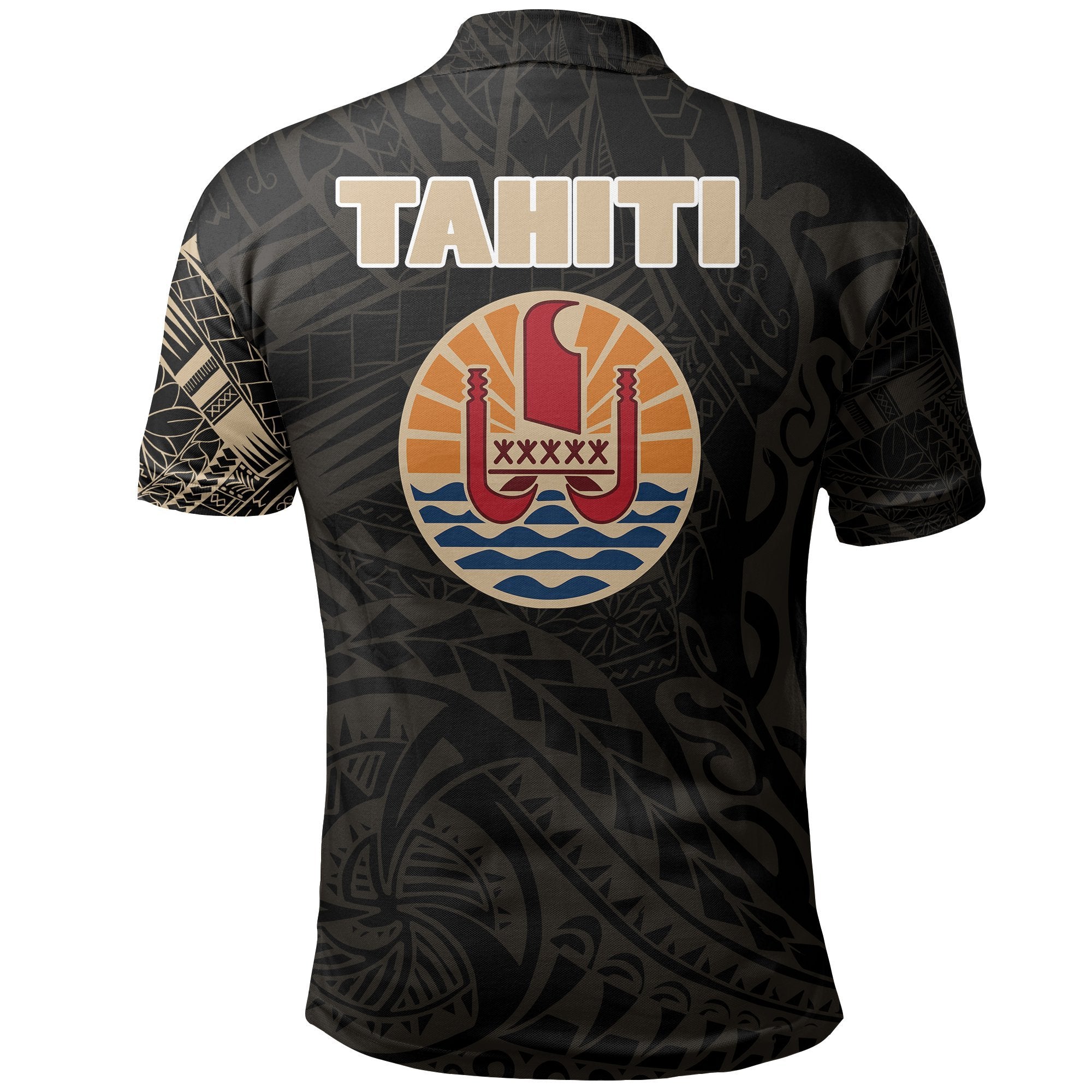 Tahiti Polo Shirt - Tahitian Flag Polynesian Tattoo - Polynesian Pride
