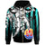 Tahiti Zip Hoodie Cyan Vertical Stripes Style Unisex Cyan - Polynesian Pride