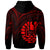 Tahiti Zip Hoodie Red Color Cross Style - Polynesian Pride