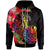 Tahiti Zip Hoodie Tropical Hippie Style Unisex Black - Polynesian Pride