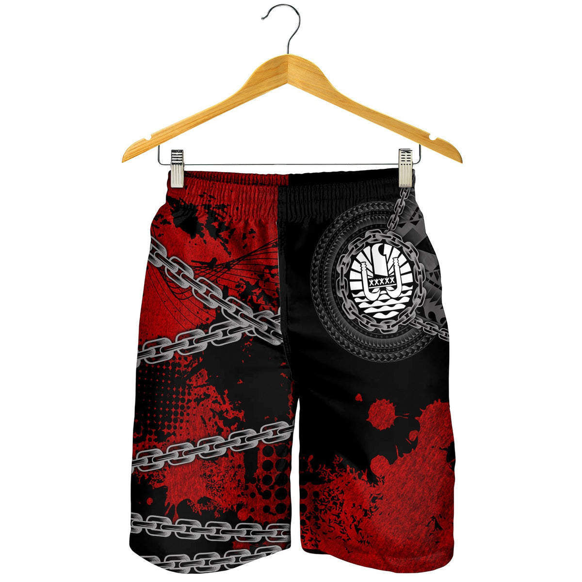 Tahiti Polynesian Men's Shorts - Polynesian Chain Style - Polynesian Pride