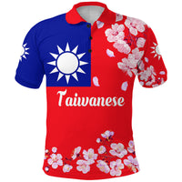 Custom Taiwanese Polo Shirt Taiwan Plum Blossom Flag Vibes LT8 - Polynesian Pride