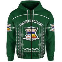 Custom Tonga Takuilau College Zip Hoodie Unique Style LT8 - Polynesian Pride