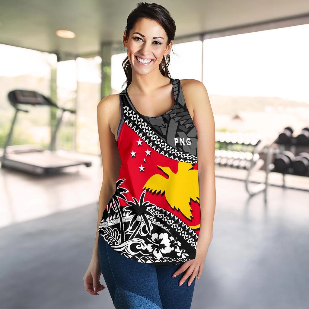 Papua New Guinea Racerback Tank Fall In The Wave K9 - Polynesian Pride