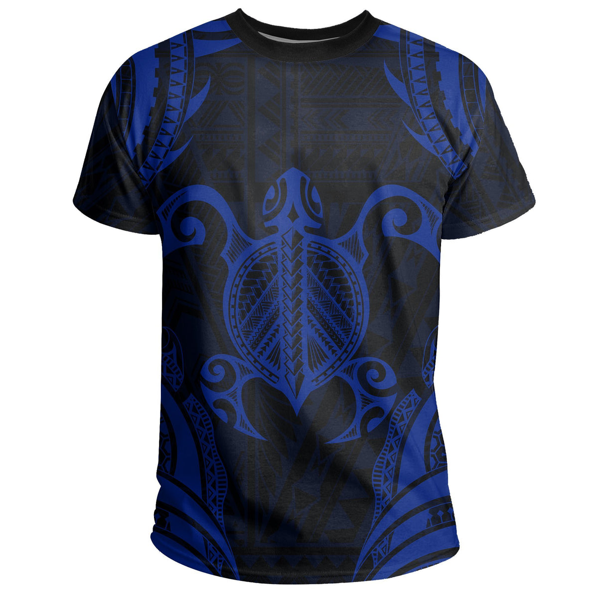 Hawaii Turtle Kanaka Polynesian T Shirt Blue - Polynesian Pride