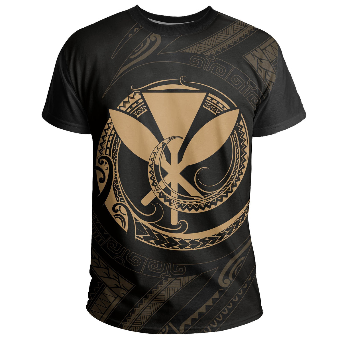 Hawaii Kanaka Saka Polynesian T Shirt Gold - Polynesian Pride