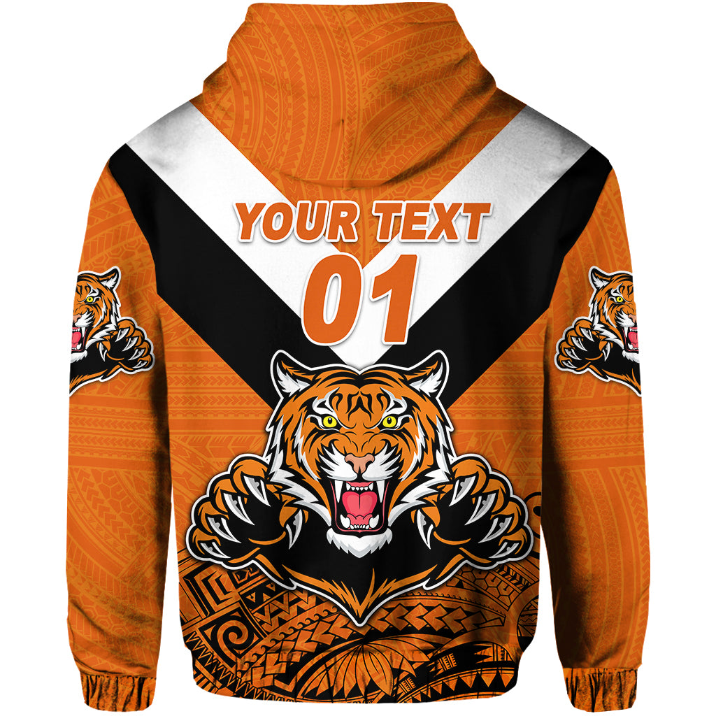 Custom Papua New Guinea Lae Snax Tigers Hoodie Rugby Simple Style Orange, Custom Text and Number LT8 - Polynesian Pride