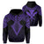 Hawaii Polynesian Hoodie Limited Tab Style Purple Unisex Black - Polynesian Pride