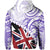 Polynesian Kakau Flag of Hawaii Hoodie Purple - Polynesian Pride