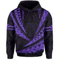 Polynesian Kakau Kanaka Maoli Map Hawaii Hoodie Purlple - Polynesian Pride