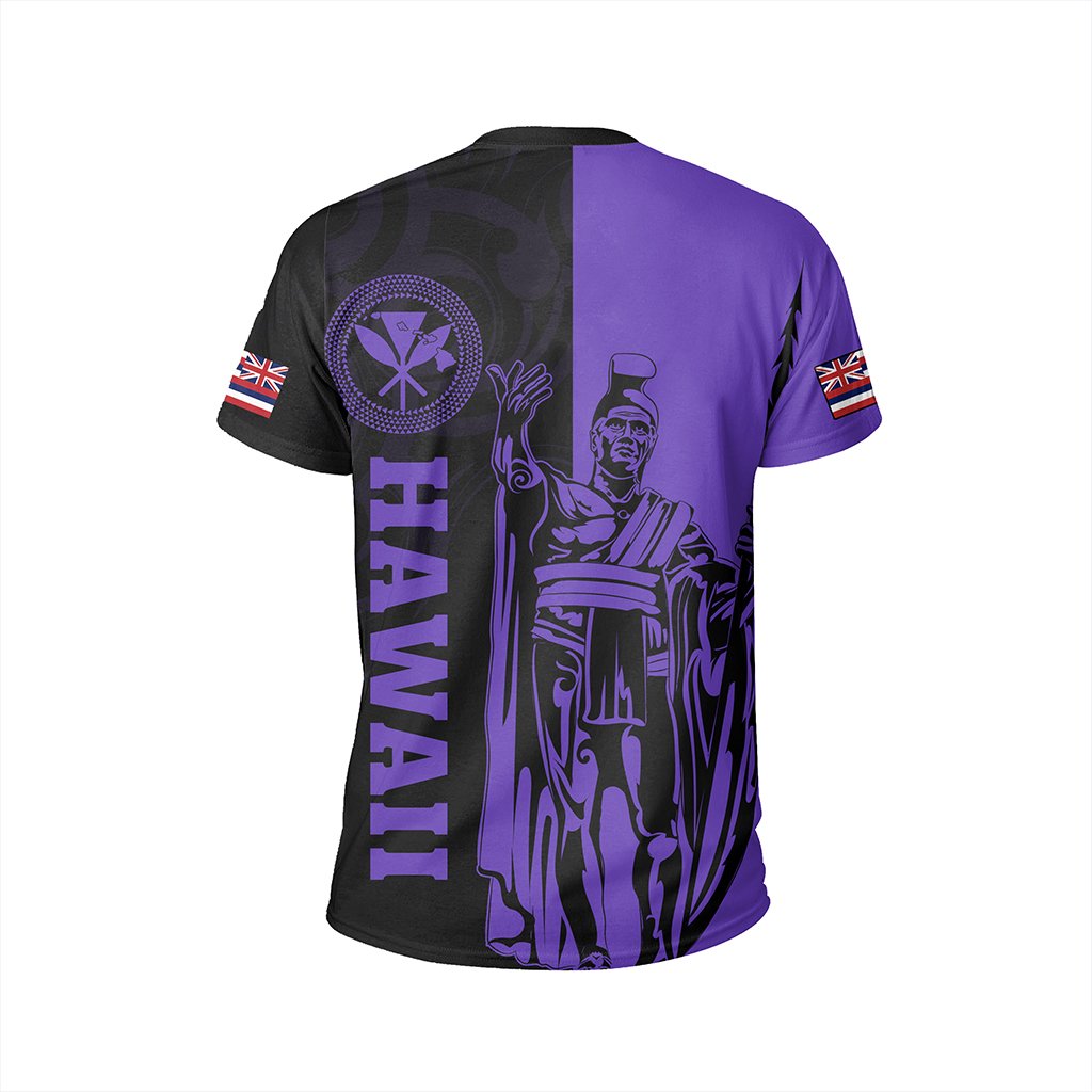 Hawaii King Polynesian T Shirt Lawla Style Purple - Polynesian Pride