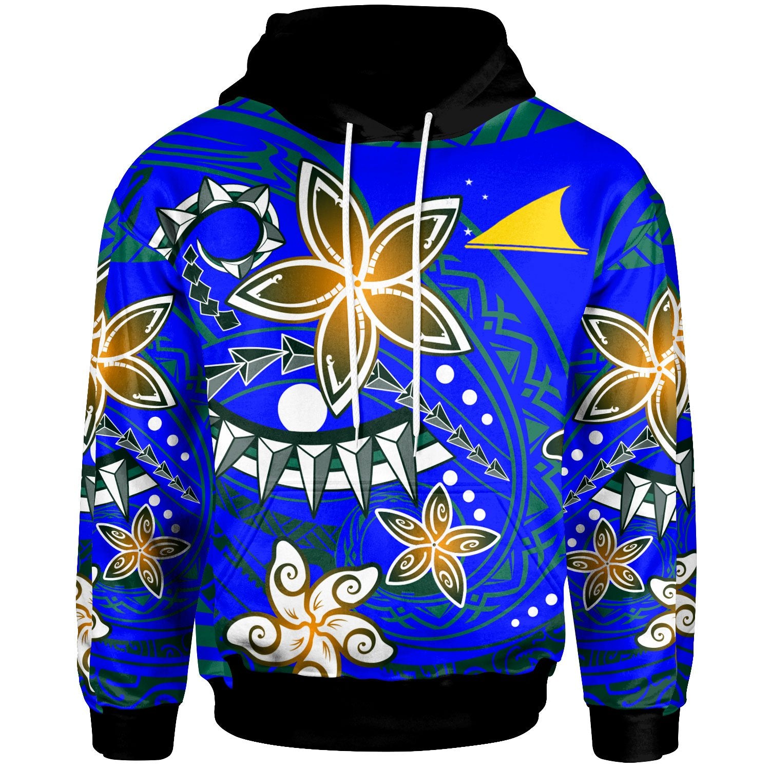 Tokelau Hoodie Spring Style Blue - Polynesian Pride