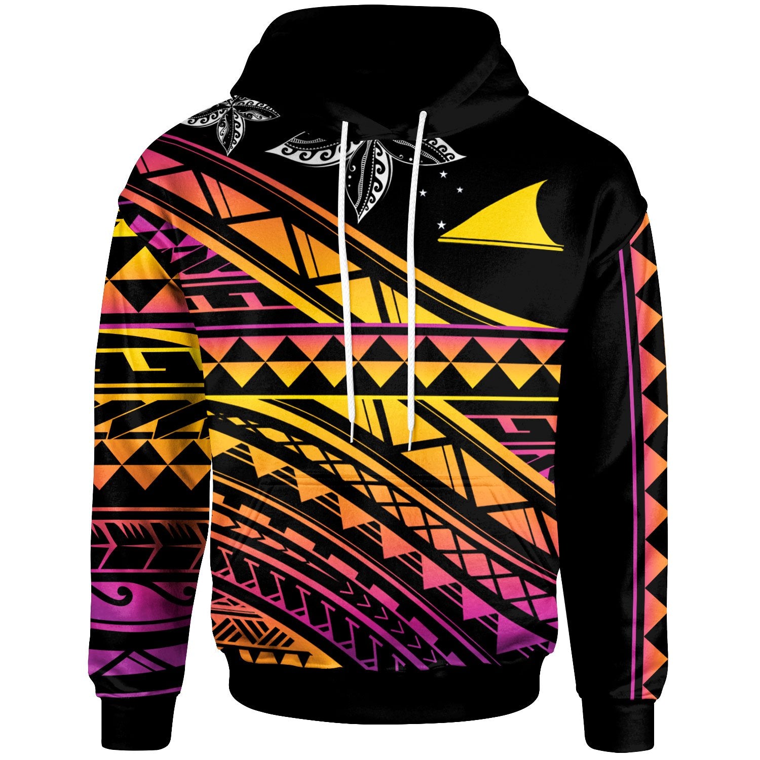 Tokelau Custom Hoodie Special Polynesian Ornaments Unisex Black - Polynesian Pride