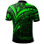 Tokelau Polo Shirt Green Color Cross Style - Polynesian Pride