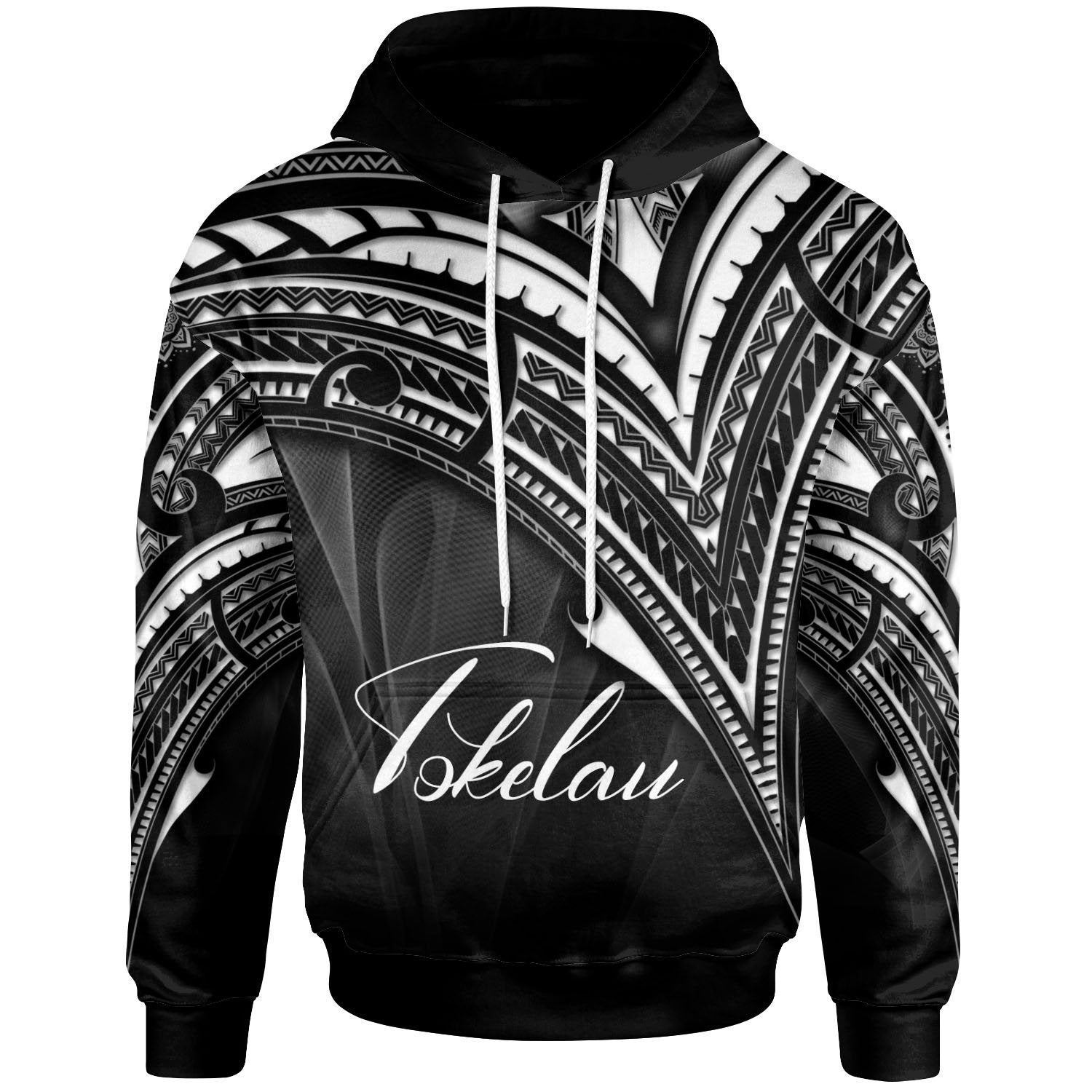 Tokelau Hoodie Cross Style Unisex Black - Polynesian Pride