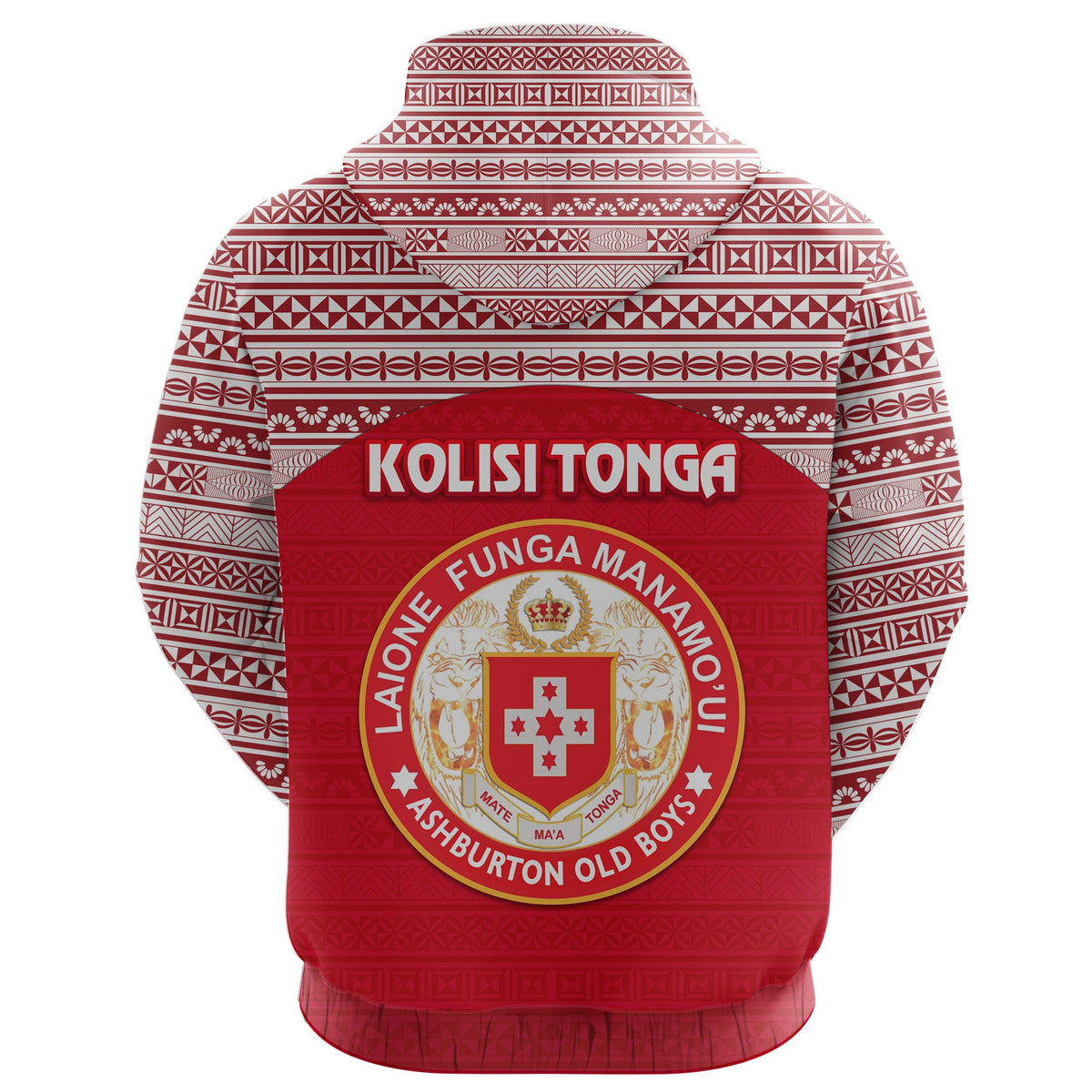Kolisi Tonga Zip Hoodie Mate Maa Tonga Simple Version Ashburton Old Boys - Polynesian Pride