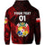 Custom Tonga Coat of Arms Zip Hoodie Simple Vibes Red, Custom Text and Number LT8 - Polynesian Pride