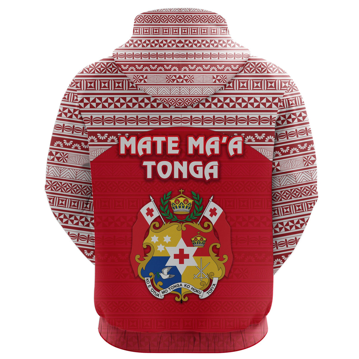Kolisi Tonga Zip Hoodie Mate Maa Tonga Simple Version Coat of Arms - Polynesian Pride