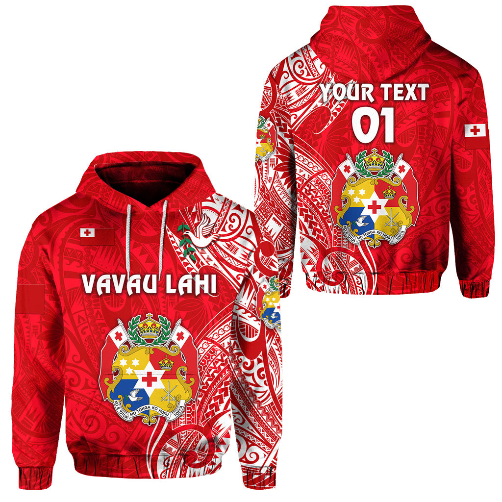 (VAVAU LAHI) Tonga Coat of Arms Hoodie Simple Vibes Bright Red LT8 Unisex Red - Polynesian Pride