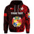 Custom Tonga Coat of Arms Hoodie Simple Vibes Red LT8 - Polynesian Pride