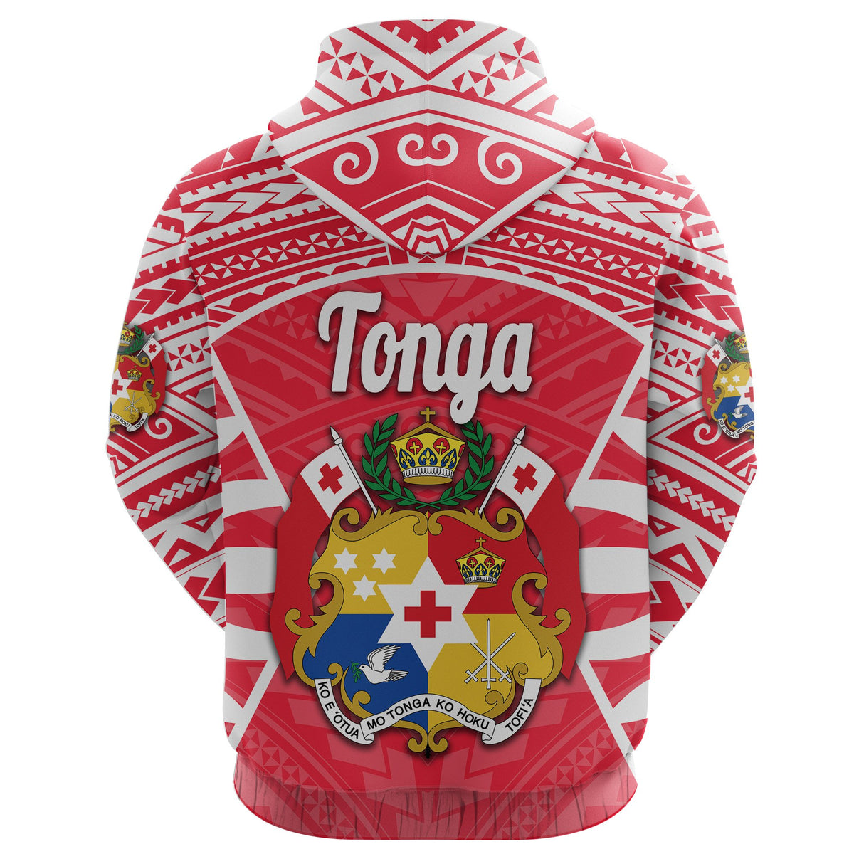 Tonga Zip Hoodie Rugby Style - Polynesian Pride