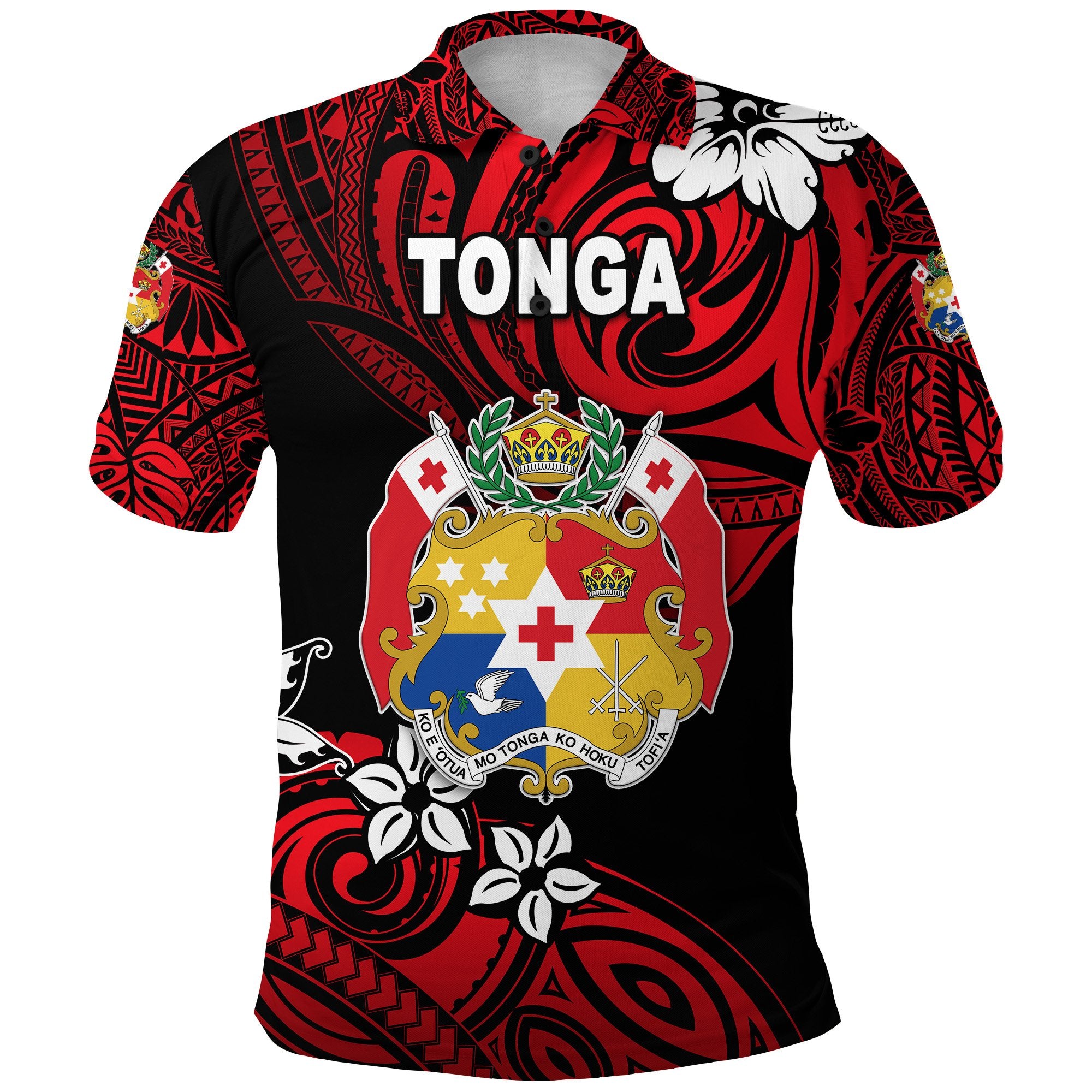 Mate Maa Tonga Rugby Polo Shirt Polynesian Unique Vibes Red Unisex Red - Polynesian Pride