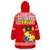 Tonga Rugby Mate Maa Tonga Pacific Ngatu White Wearable Blanket Hoodie LT14 - Polynesian Pride