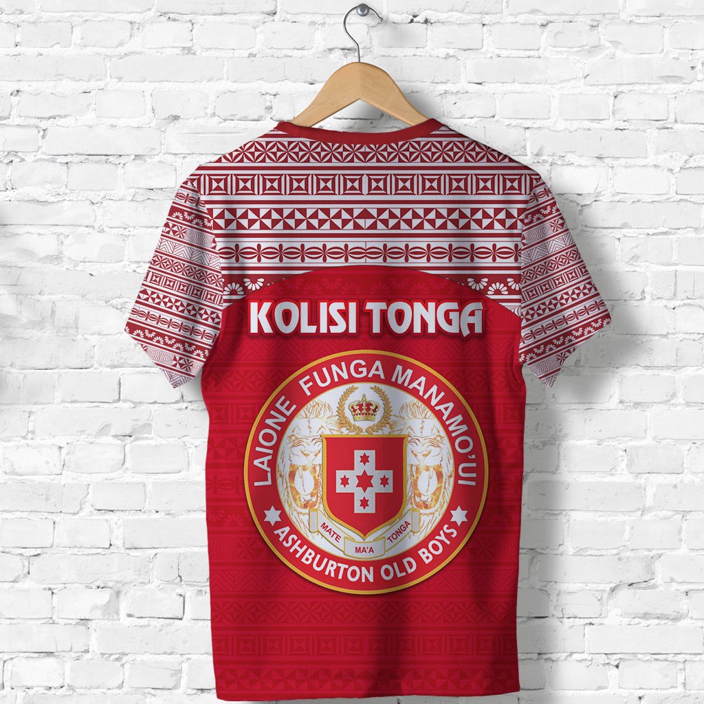 Custom Kolisi Tonga T Shirt Mate Maa Tonga Simple Version Ashburton Old Boys - Polynesian Pride
