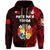 Custom Tonga Coat of Arms Zip Hoodie Simple Vibes Red, Custom Text and Number LT8 - Polynesian Pride