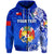 Custom Tonga Coat of Arms Zip Hoodie Simple Vibes Blue LT8 - Polynesian Pride