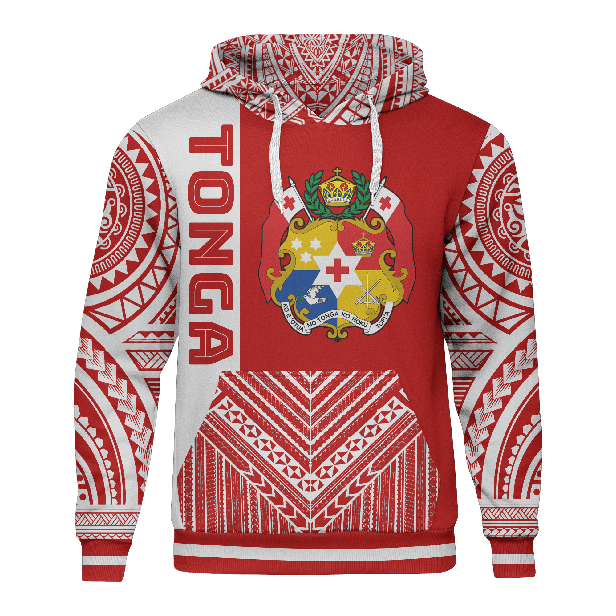 Tonga Hoodie Polynesian Special Style Unisex Red - Polynesian Pride