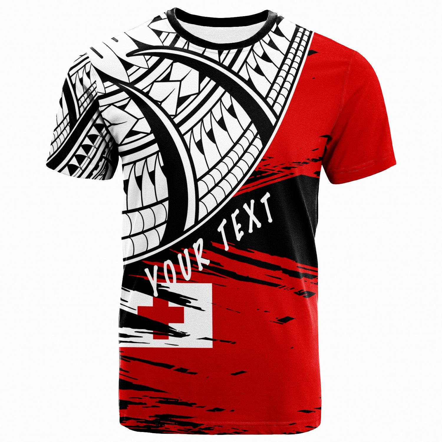 Tonga Custom T Shirt Tonga Flag Style With Claw Pattern Unisex Red - Polynesian Pride