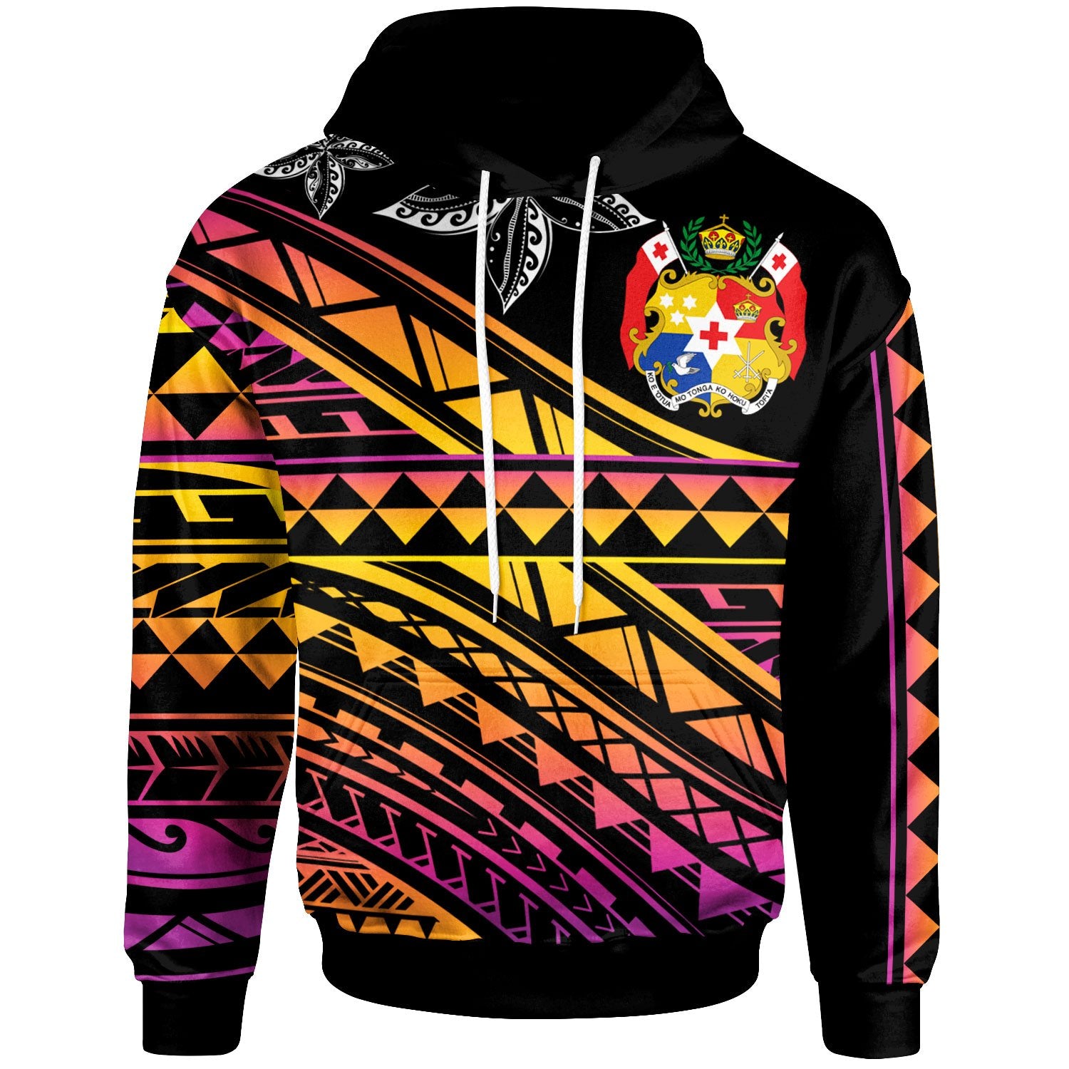 Tonga Custom Hoodie Special Polynesian Ornaments Unisex Black - Polynesian Pride