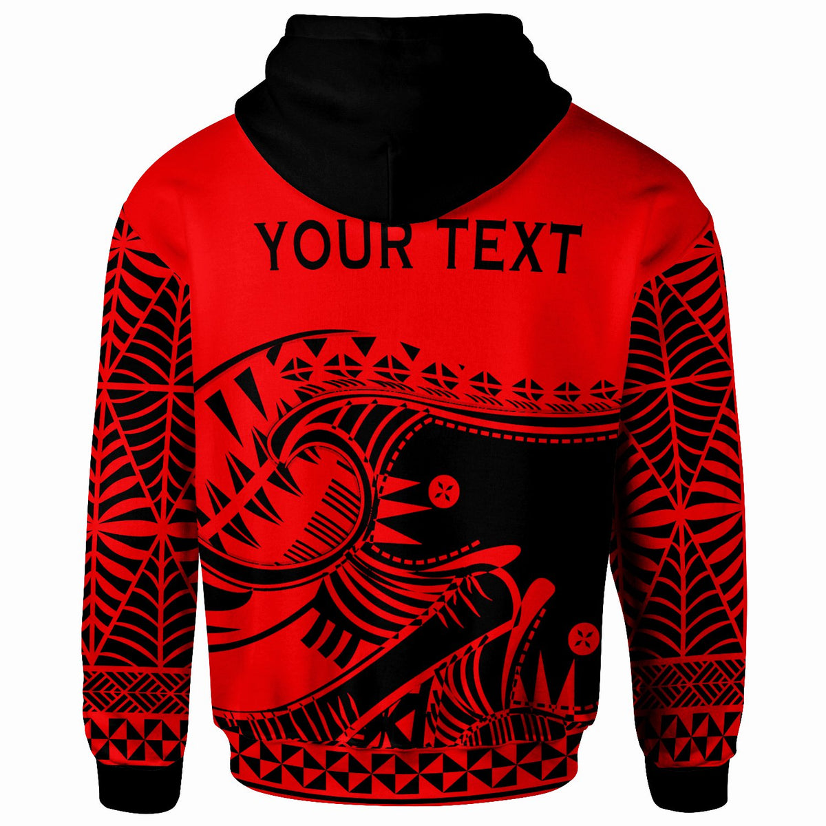 Tonga Custom Hoodie Youthful Dynamic Style Red Neon Color - Polynesian Pride