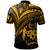 Tonga Polo Shirt Gold Color Cross Style - Polynesian Pride