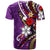 Nauru T Shirt Tribal Flower With Special Turtles Purple Color - Polynesian Pride