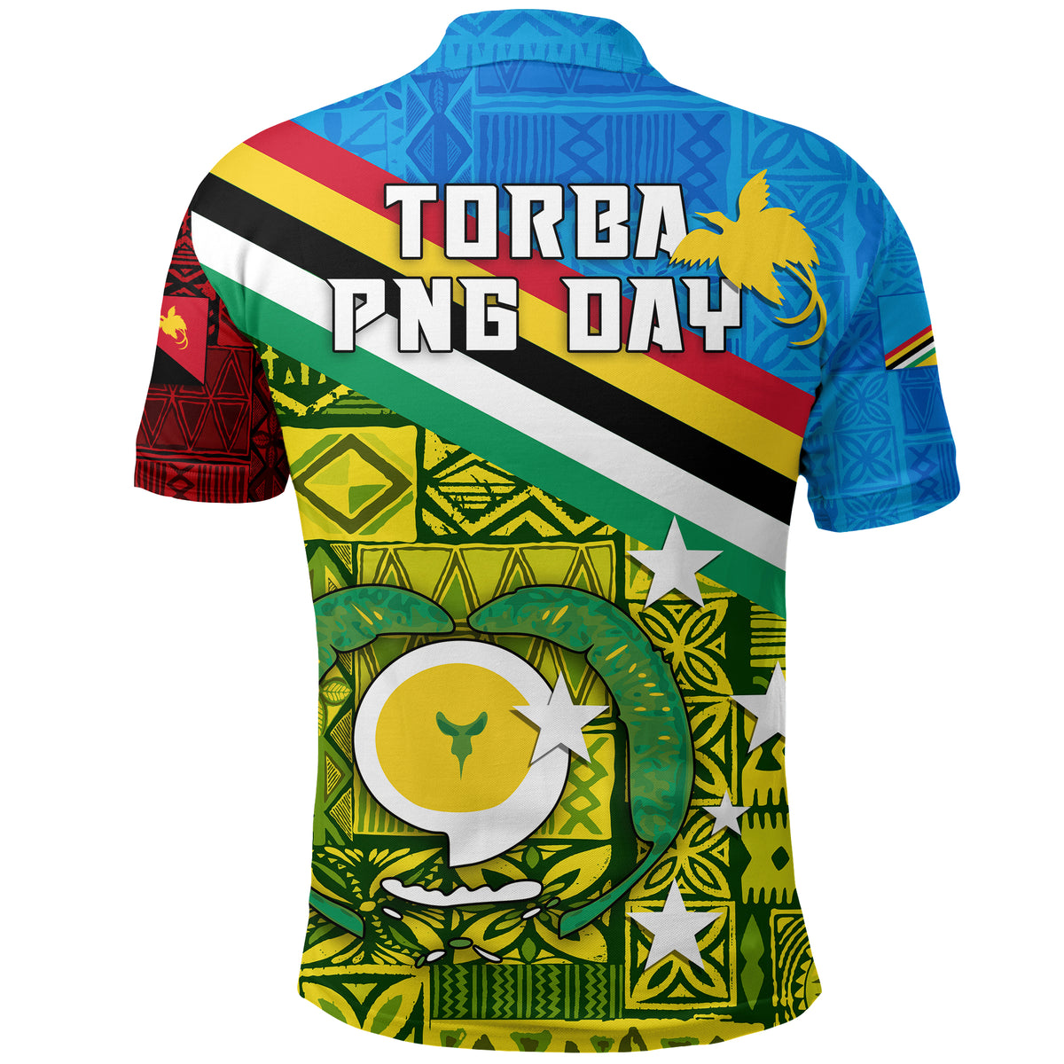 Torba PNG Day Polo Shirt Vanuatu Papua New Guinea Combine Flag Design LT4 - Polynesian Pride