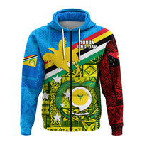 Torba PNG Day Zip Hoodie Vanuatu Papua New Guinea Combine Flag Design LT4 - Polynesian Pride