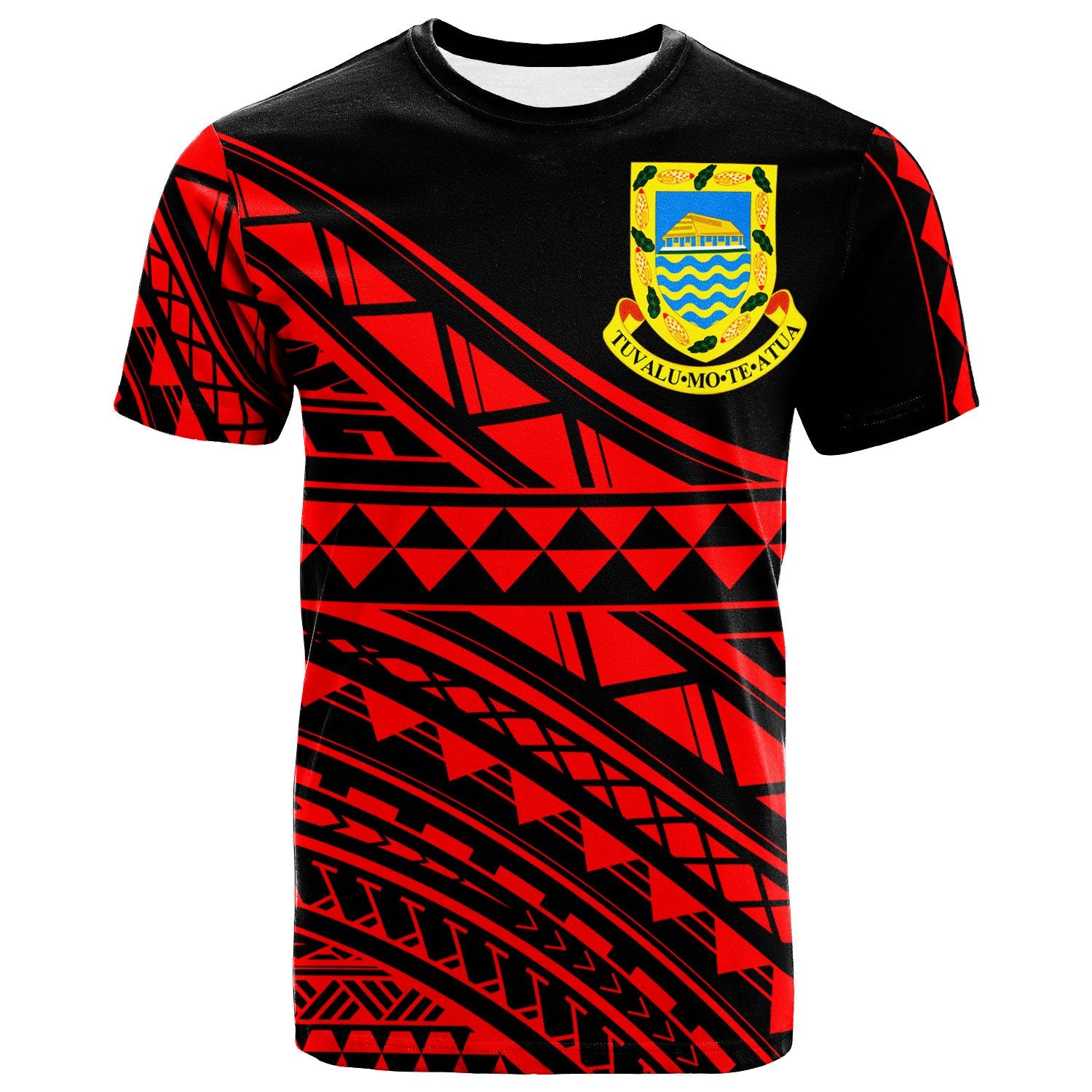 Tuvalu Custom T Shirt Special Polynesian Ornaments Red Color Unisex Red - Polynesian Pride