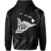 Polynesian Kanaka Shaka Map of Hawaii Hoodie White - Polynesian Pride