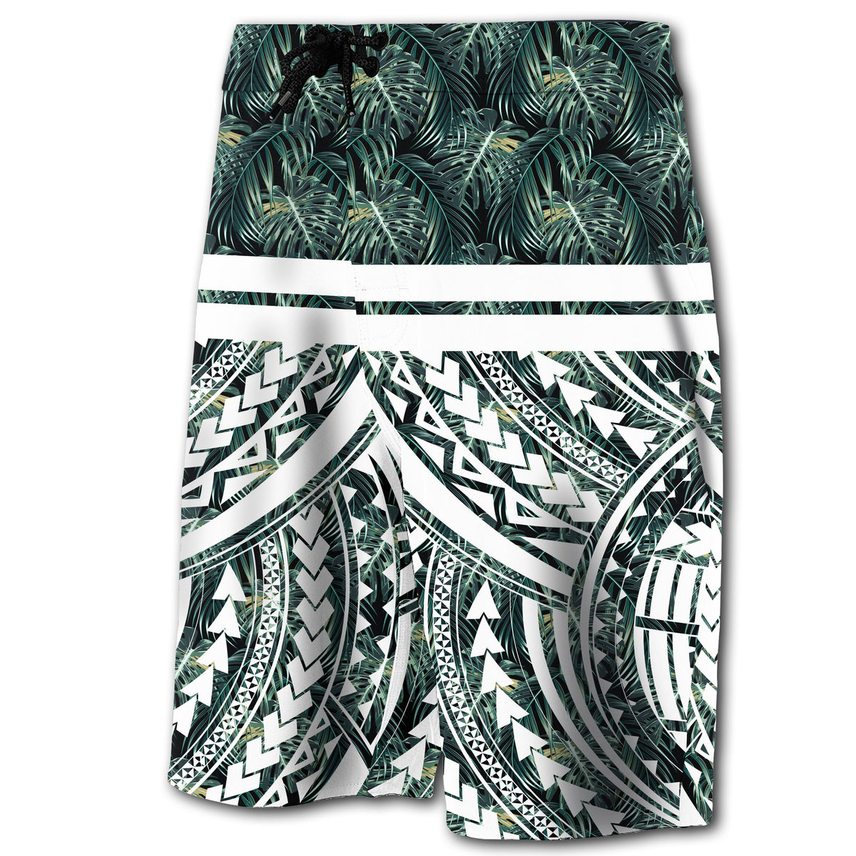 Hawaii Summer Palm Tree Polynesian Kanaka Men's Board Shorts - Polynesian Pride