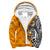 (Personalised) Hawaii - James Campbell High Tribal Kakau Sherpa Hoodie AH Orange - Polynesian Pride