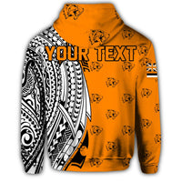 Custom Hawaii Hoodie James Campbell High Tribal Kakau Zip Hoodie - Polynesian Pride