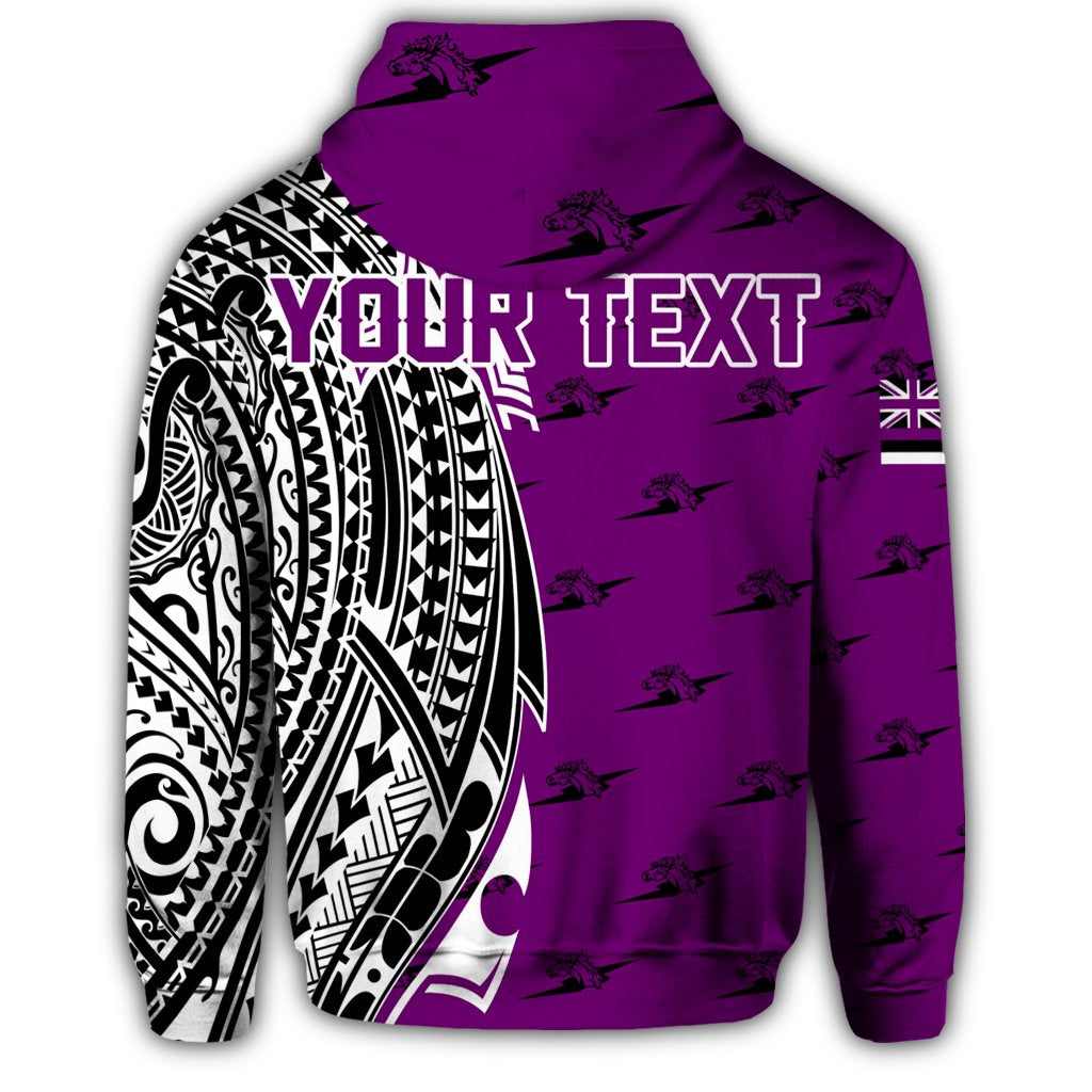 Custom Hawaii Hoodie Pearl City High Tribal Kakau Pullover Hoodie - Polynesian Pride