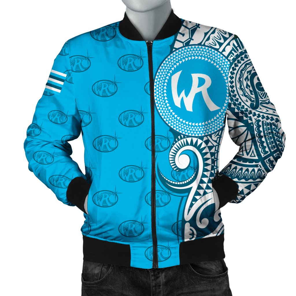 (Personalized) Hawaii Bomber Jacket - Kealakehe High Tribal Kakau Bomber Jacket AH Blue Unisex - Polynesian Pride